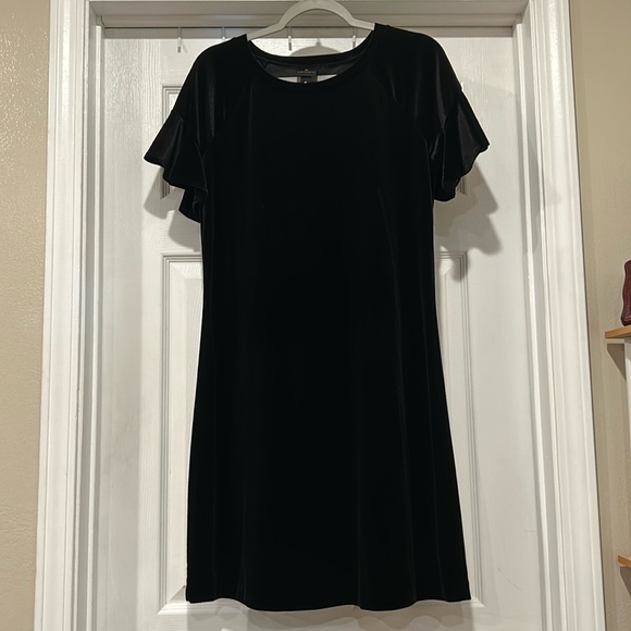 Worthington Velvet Flare Sleeve Dress - Picture 1 of 3